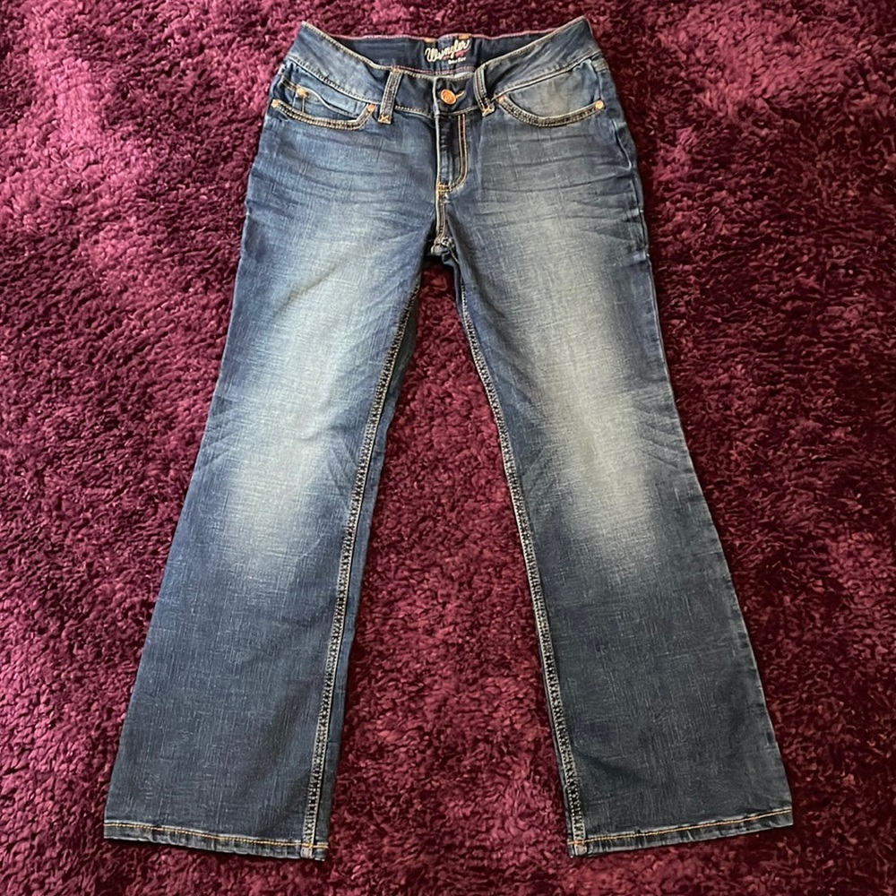 WRANGLER- boot cut jeans, size 7x30.